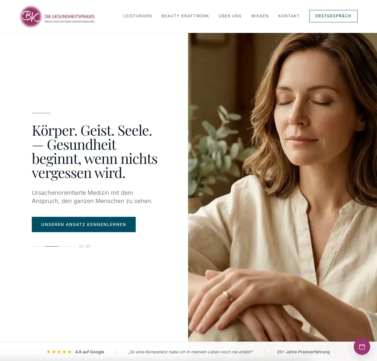 Gesundheitspraxis Website