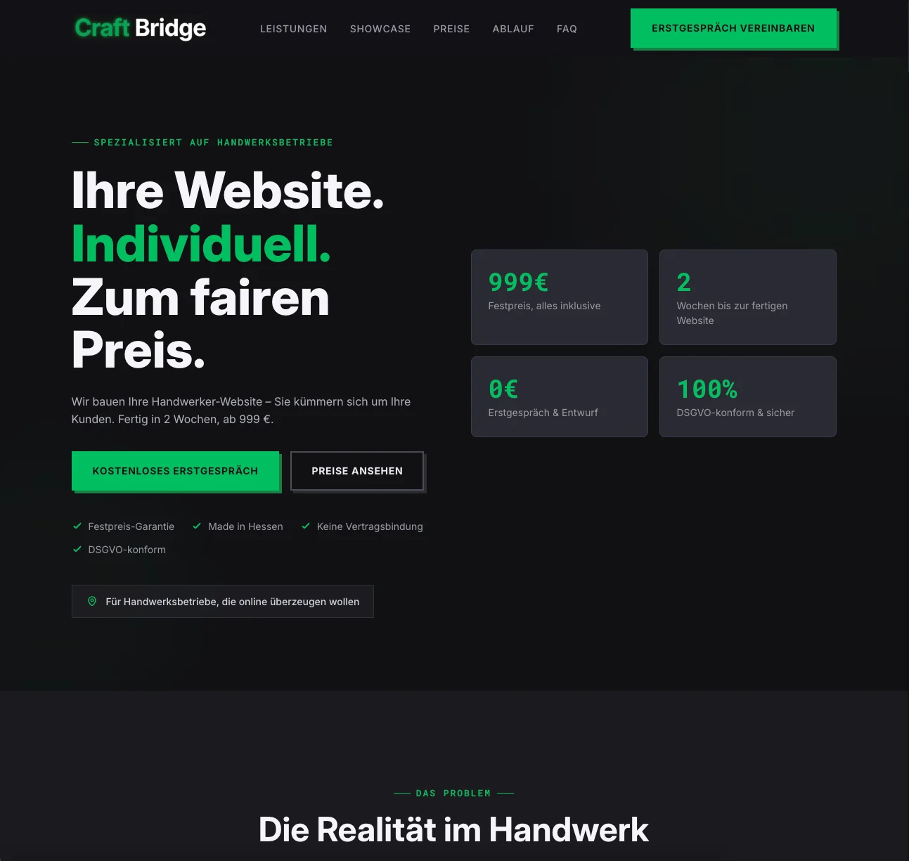 CraftBridge Digitalagentur Website